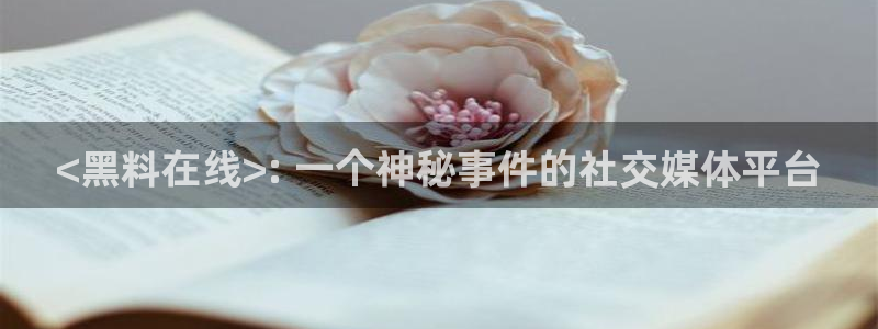 51cg吃瓜网今日吃瓜：<黑料在线>: 一个神秘事件的社交媒体平台
