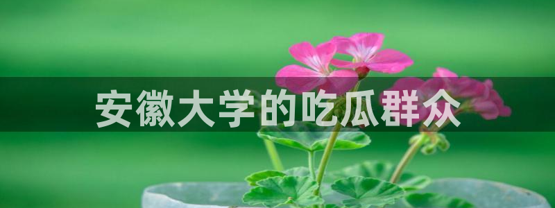 51cg吃瓜网今日吃瓜：安徽大学的吃瓜群众